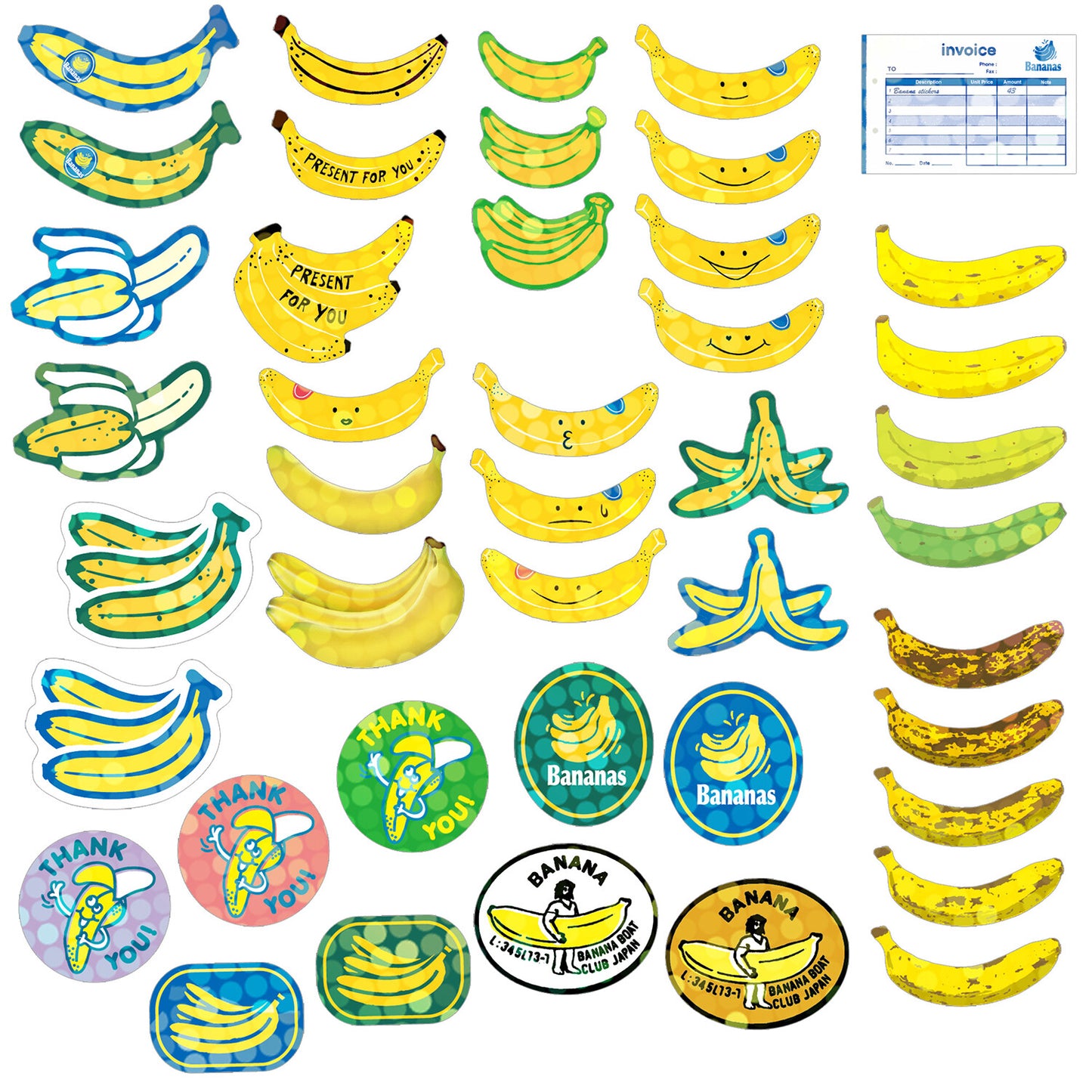 Mini Shipment Supply Sticker Box - Bananas